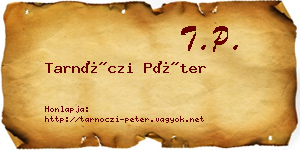 Tarnóczi Péter névjegykártya